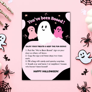„Du bist ausgebuht worden“ Halloween-Spielkarte fü Einladung