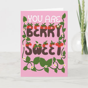 Du bist beeren süße Schokoladen überzogene Erdbeer Karte