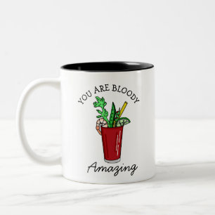 Du bist blutig Phantastisch, Bloody Mary Puff Zweifarbige Tasse