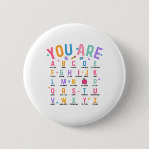 Du bist Buchstaben Alphabet Lerne Abcs Inspiration Button