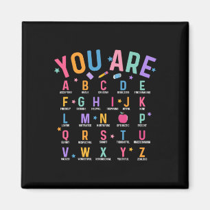 Du bist Buchstaben Alphabet Lerne Abcs Inspiration Magnet