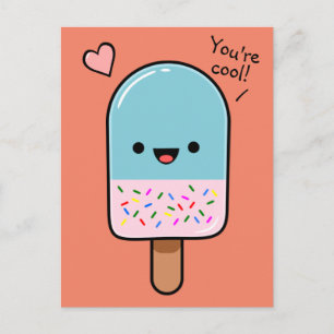 Du bist Cool Eis am Stiel Postkarte