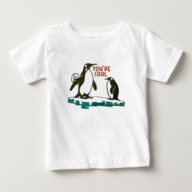 Du bist Cool Pinguine Art T Baby T-shirt (Vorderseite)