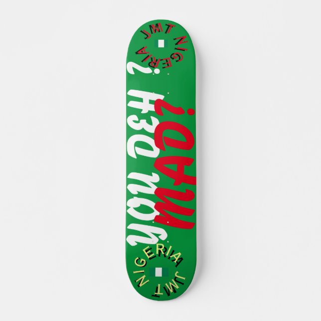 DU BIST DA? VERÜCKT?   7 3/4" Skateboard Deck (Vorne)