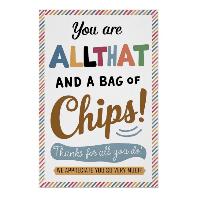 Du bist das alles und ein Beutel Chips Poster (Vorderseite)