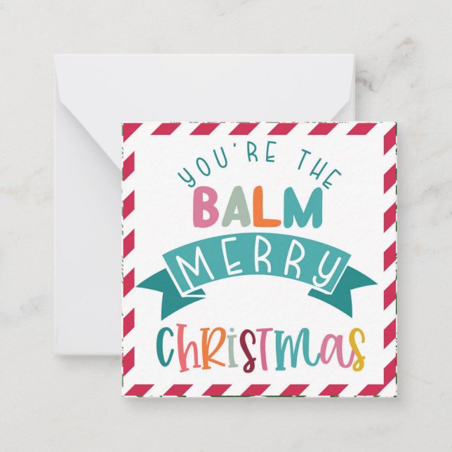 Du bist das balsame Weihnachtsgeschenk Mitteilungskarte (Vorderseite)