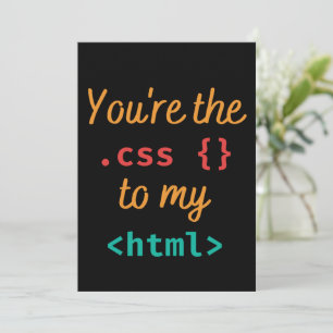 DU BIST DAS CSS ZU MEINEM HTML - WEB ENTWICKLER  FEIERTAGSKARTE