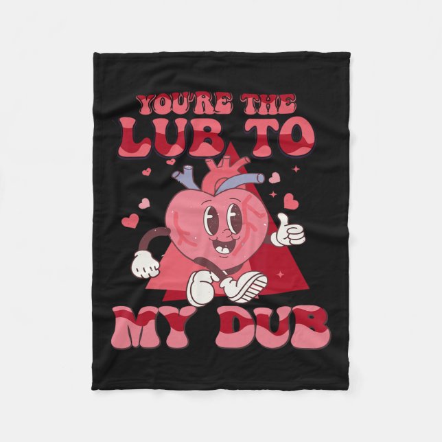Du bist das Glück meines Dub Cvicu Nurse Valentine Fleecedecke (Vorderseite)
