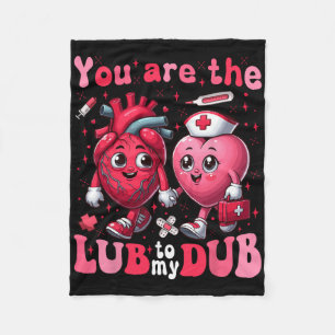 Du bist das Glück meines Dub Cvicu Nurse Valentine Fleecedecke