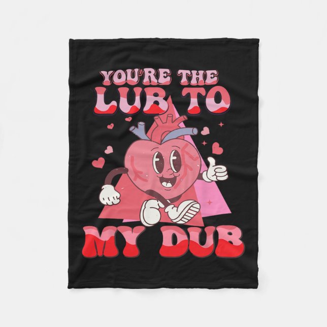 Du bist das Glück meines Dub Cvicu Nurse Valentine Fleecedecke (Vorderseite)