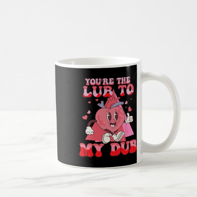 Du bist das Glück meines Dub Cvicu Nurse Valentine Kaffeetasse (Rechts)