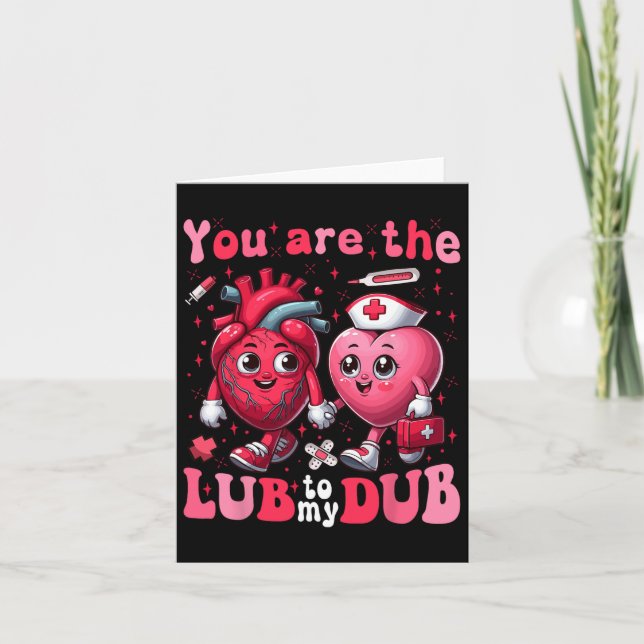 Du bist das Glück meines Dub Cvicu Nurse Valentine Karte (Vorderseite)