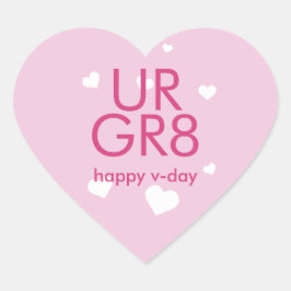 Du bist das lila Herz des Valentins Herz-Aufkleber