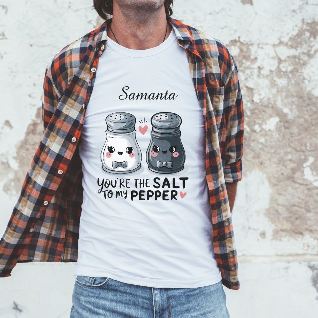 "Du bist das Salz zu meinem Pfeffer" Eigene Männer T-Shirt ("You’re the Salt to My Pepper" Custom Men’s T-Shirt)