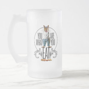 Du bist das, was du isst - Funny Squirrel Nuts Mattglas Bierglas