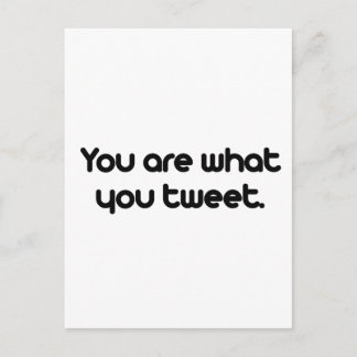 Du bist das, was du tweete postkarte