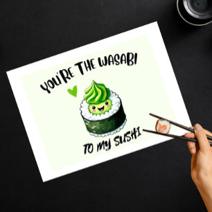 Du bist das WASABI zu meinem SUSHI - Cute & Quirky Postkarte