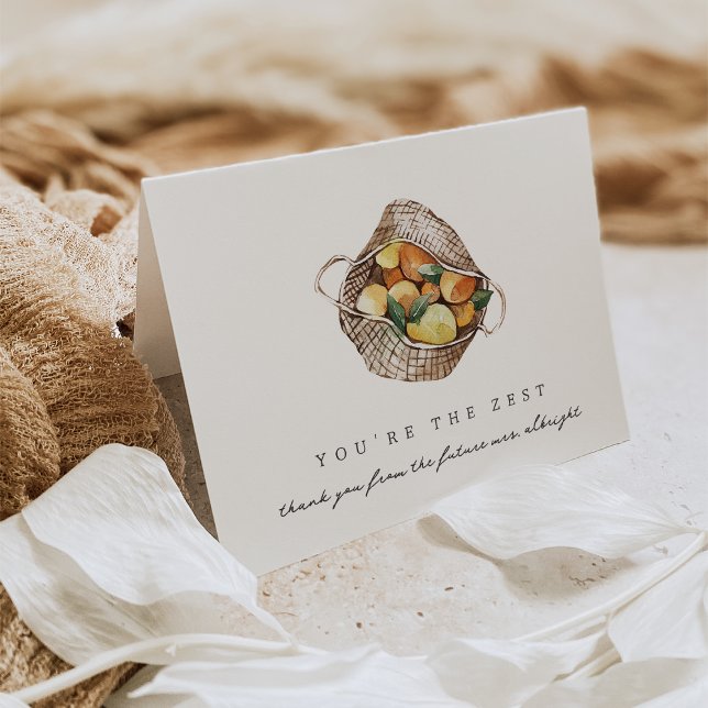 Du bist das Zest-Lemon-Brautparty Dankeskarte (Von Creator hochgeladen)