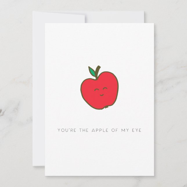 Du bist der Apfel meiner AugenValentin-Karte Dankeskarte (Vorderseite)