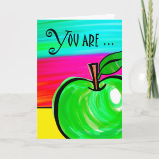 Du bist der Apfel meines Auges, farbige Karte