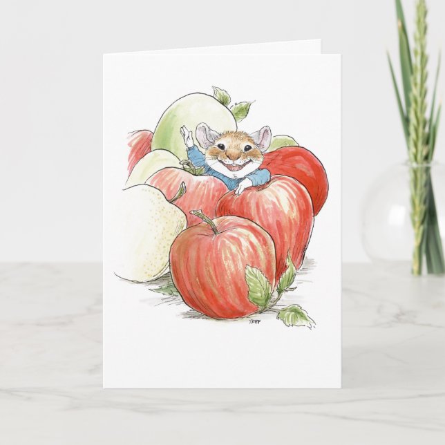 "Du bist der Apfel meines Auges!" Maus Karte (Vorderseite)