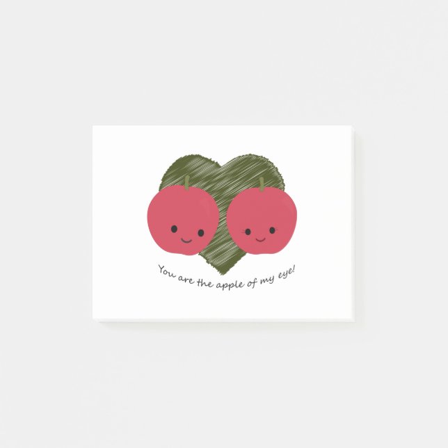 Du bist der Apfel meines Auges Post-it Klebezettel (Vorderseite)