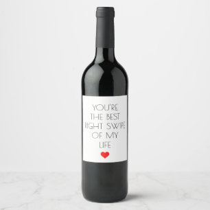 Du bist der beste Auswipfel meines Lebens Weinetikett