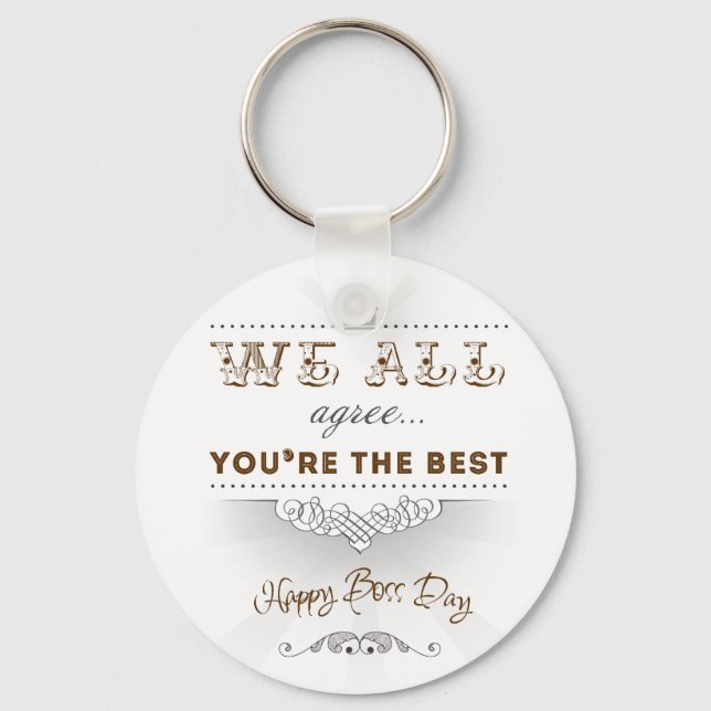 Du bist der beste, Happy Boss's Day Schlüsselanhänger (Vorderseite)