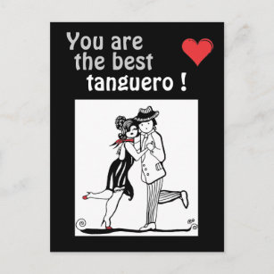 Du bist der beste Tango Tango Postkarte