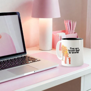 Du bist der beste Vater der Welt Zweifarbige Tasse
