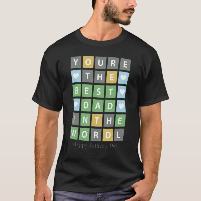 Du bist der beste Vater in der Welt glückliche Vat T-Shirt (Vorderseite)