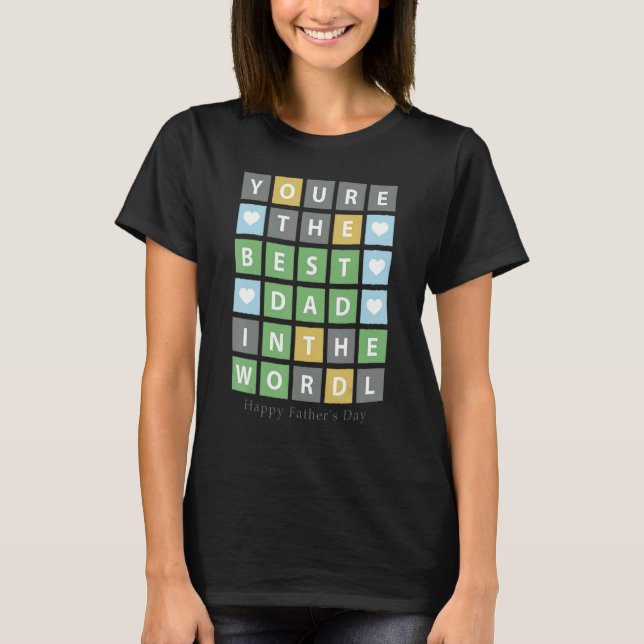 Du bist der beste Vater in der Welt glückliche Vat T-Shirt (Vorderseite)