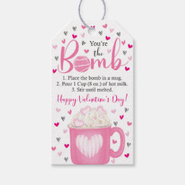 Du bist der BombenValentinstag heiße Kakaobombe Gi Geschenkanhänger