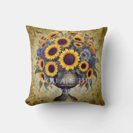 "Du bist der Favorit!" Floral Pillow Kissen