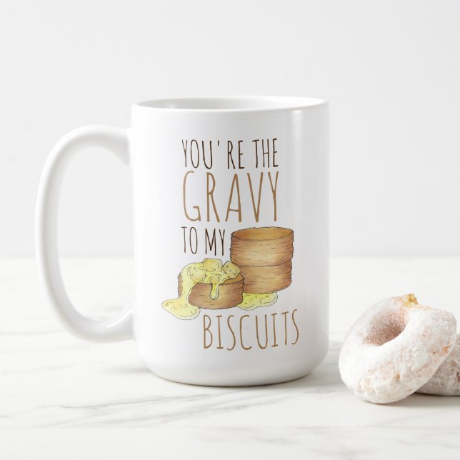 Du bist der Gravy meiner Kekse Süd-Liebe Kaffeetasse (Mit Donut)