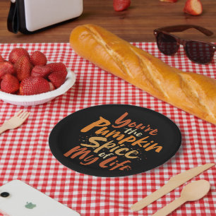 Du bist der Kürbisgewürz meines Lebens - Erntedank Pappteller