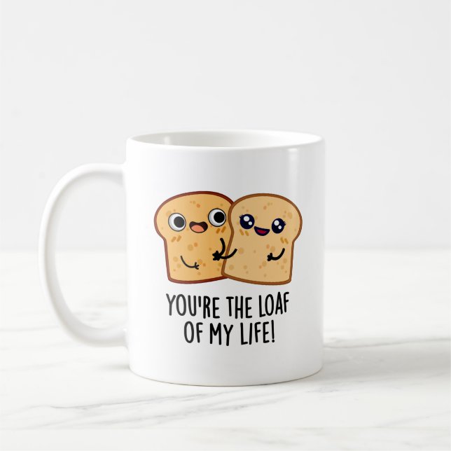 Du bist der Laib meines Lebens lustige Brotpuppe Kaffeetasse (Links)