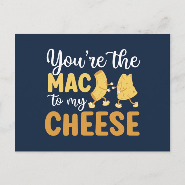 Du bist der Mac zu meinem Käse Funny Valentine's D Postkarte (Vorderseite)