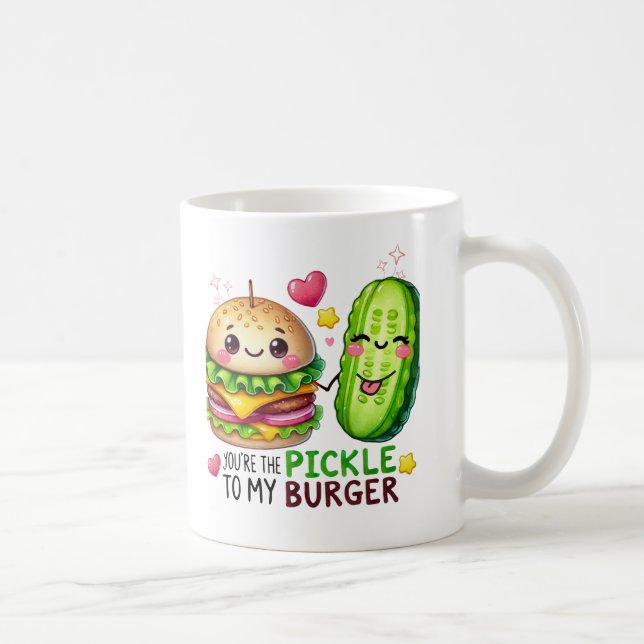 "Du bist der Schleicher zu meinem BURGER - Funny V Kaffeetasse (Rechts)