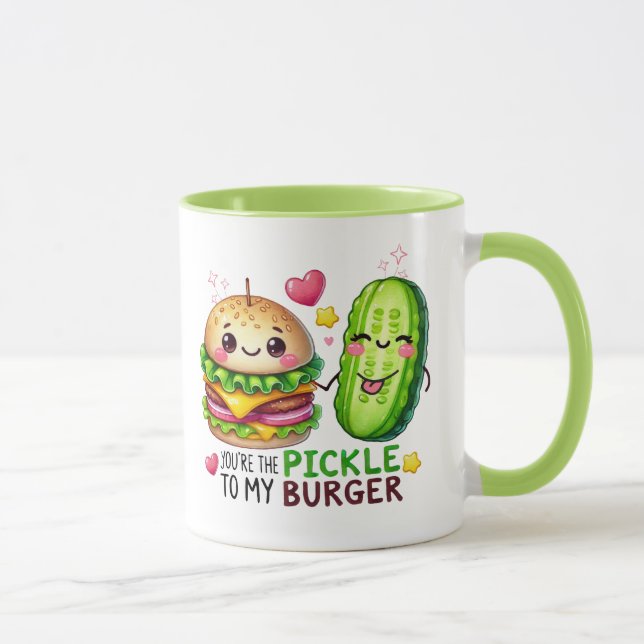 Du bist der Schleicher zu meinem BURGER" Funny Val Tasse (Rechts)