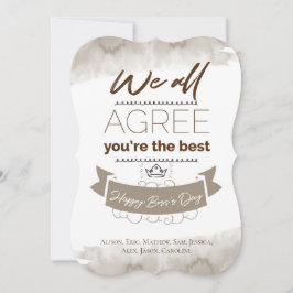 Du bist die beste, Happy Boss's Day Card Dankeskarte