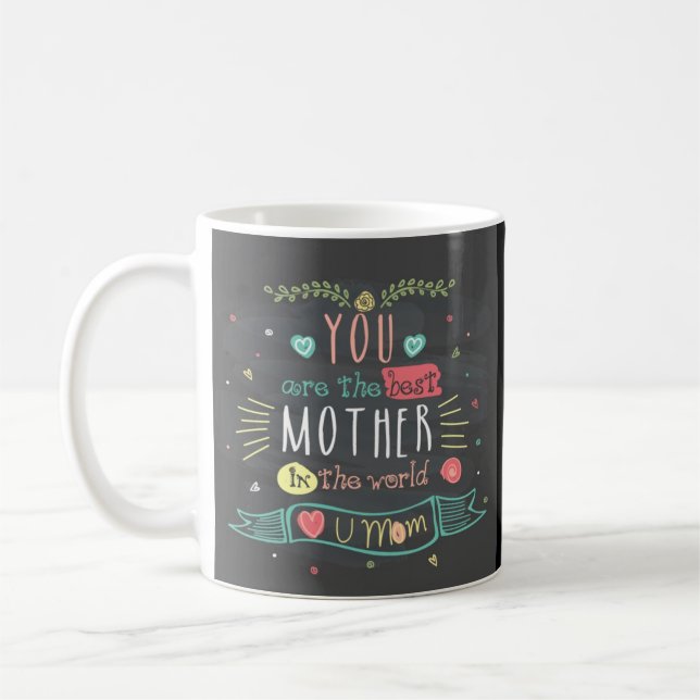 Du bist die beste Mutter der ganzen Welt Kaffeetasse (Links)
