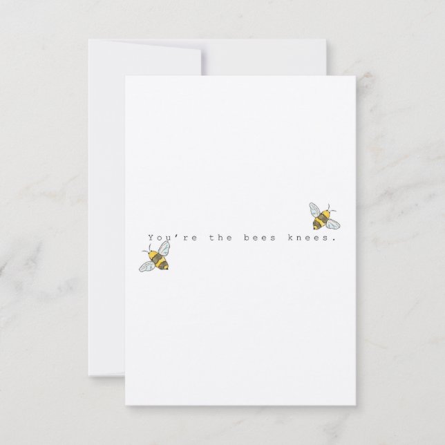 Du bist die Bienenkniekarte Dankeskarte (Vorderseite)