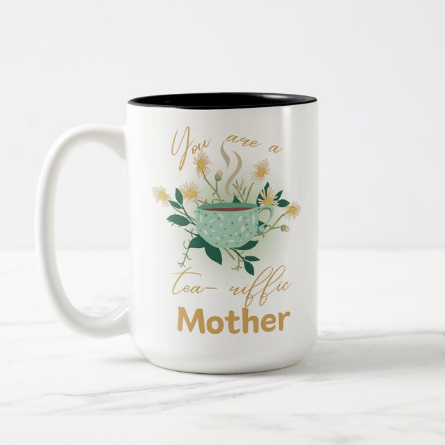Du bist die heilige Mutter. Zweifarbige Tasse (Links)