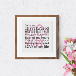 Du bist die Inspiration. Poster