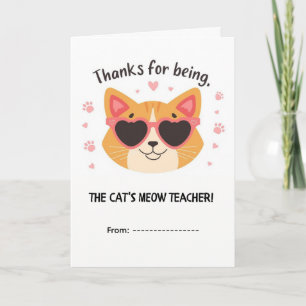 Du bist die Katze des Jahres Lehrer Valentinskarte Karte