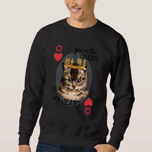 Du bist die Königin von meinem Herzen Red Heart Ca Sweatshirt (Vorderseite)