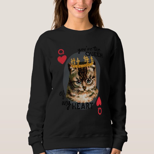 Du bist die Königin von meinem Herzen Red Heart Ca Sweatshirt (Vorderseite)