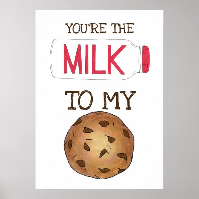 Du bist die Milch meiner Liebe als Cookie-Feinschm Poster (Vorne)