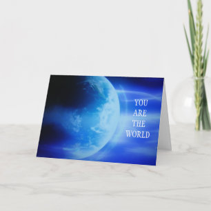 "DU BIST DIE WELT FÜR MICH" BIRTHDAY CARD KARTE